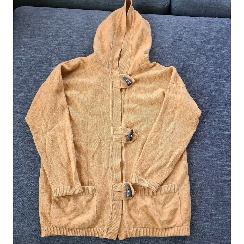 Avon Celli Italy Women's Cardigan Cashmere Sweater Size 44 Vintage Orange